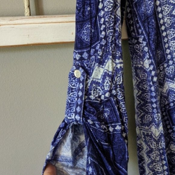 Anthropologie One September Delft Stamped Tunic size small - Picture 6 of 8